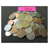 Bag of foreign coins