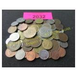 Bag of foreign coins
