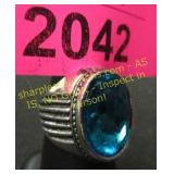 Large synthetic aquamarine man