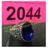 Large synthetic blue topaz man