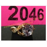 Synthetic  diamond ladies ring