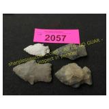 Four Native American Indian arrowheads artifacts