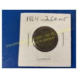 1864 2 cent