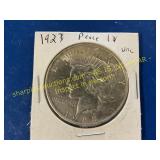 1923 peace dollar unc