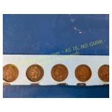 1900,1902,1903,1905,1906 Indian cents
