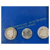 3- type coins USA silver