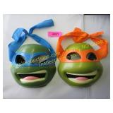 2 Teenage Mutant Ninja Turtle Masks.