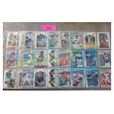 6 sheets vintage Fleer sport cards
