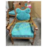 Antique Eastlake rolling  chair