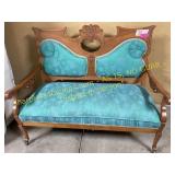 Antique Eastlake setae rolling loveseat