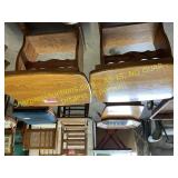 2- oak side tables