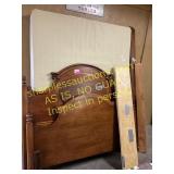 Cherrywood Queen bed frame and box spring