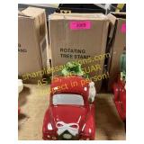 Rotating tree stand, holiday decor