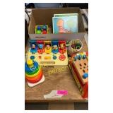 Assorted toddler toys & wood puzzles