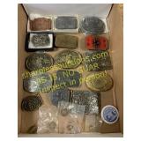 15-belt buckles, pins