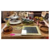 Misc. Vases, ash trays, frame, canister, etc.