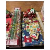 Holiday truck, boxes, gift wrap