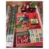 Holiday truck, gift wrap and bags
