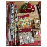 Holiday truck, gift wrap and bags