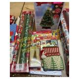 Holiday tree,  boxes, gift wrap