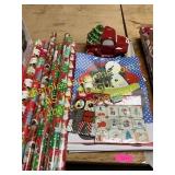 Holiday truck, gift wrap and bags