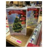 2-holiday trees, green and white (Bid x 2)