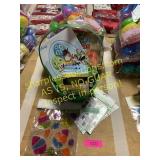 Easter eggs, coloring kits and decorations