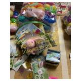 Easter eggs, coloring kits and decorations