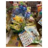 Easter eggs, coloring kits and decorations