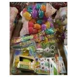 Easter eggs, coloring kits and decorations