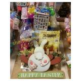 Easter eggs, coloring kits and decorations