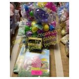 Easter eggs, coloring kits and decorations
