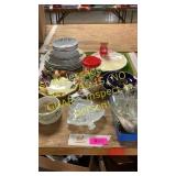 Holiday dishes, platters, misc.