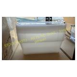 Plastic Storage containers w/lids approx. 5 X 12"