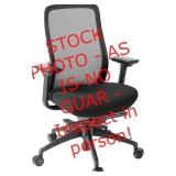 Vera Black Manager Chair with Adjustable Arms