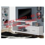Monarch white Tv Stand with Drawer