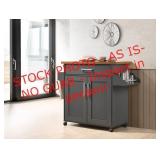 Hodedah kitchen island spice rack towel holder