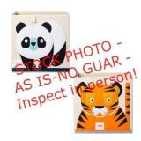 3 Sprout storage boxes, tiger & panda