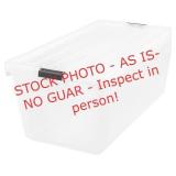 91 Qt capacity storage tote with lid, xtra box