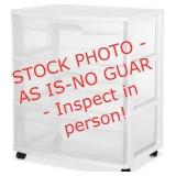 Sterilite 29308001 3 Drawer, White w/Clear drawers