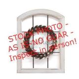 Stratton farmhouse wood and metal wreath