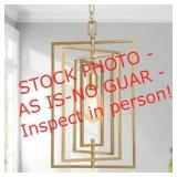 Uolfin Modern Gold Geometric Pendan Industrial