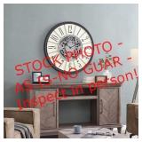 FirsTime & Co. Galvanized Farmhouse Gears Clock