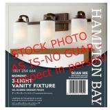 Hampton Bay 3-Light Oil-Rubbed Bronze Vanity Light