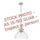 Golden Lighting Hines 1-Light Pewter Pendant