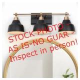 LNC Modern Matte Black Bell Bath Vanity Light