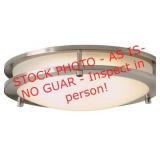 Hampton Bay Flaxmere 11.8 in. Brushed Nickel LED