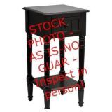 Decor Therapy Simplify Black 1-Drawer End Table