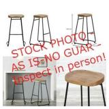 StyleWell Black Metal Backless Counter Stool w