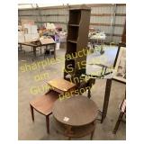 Tables, shelf,